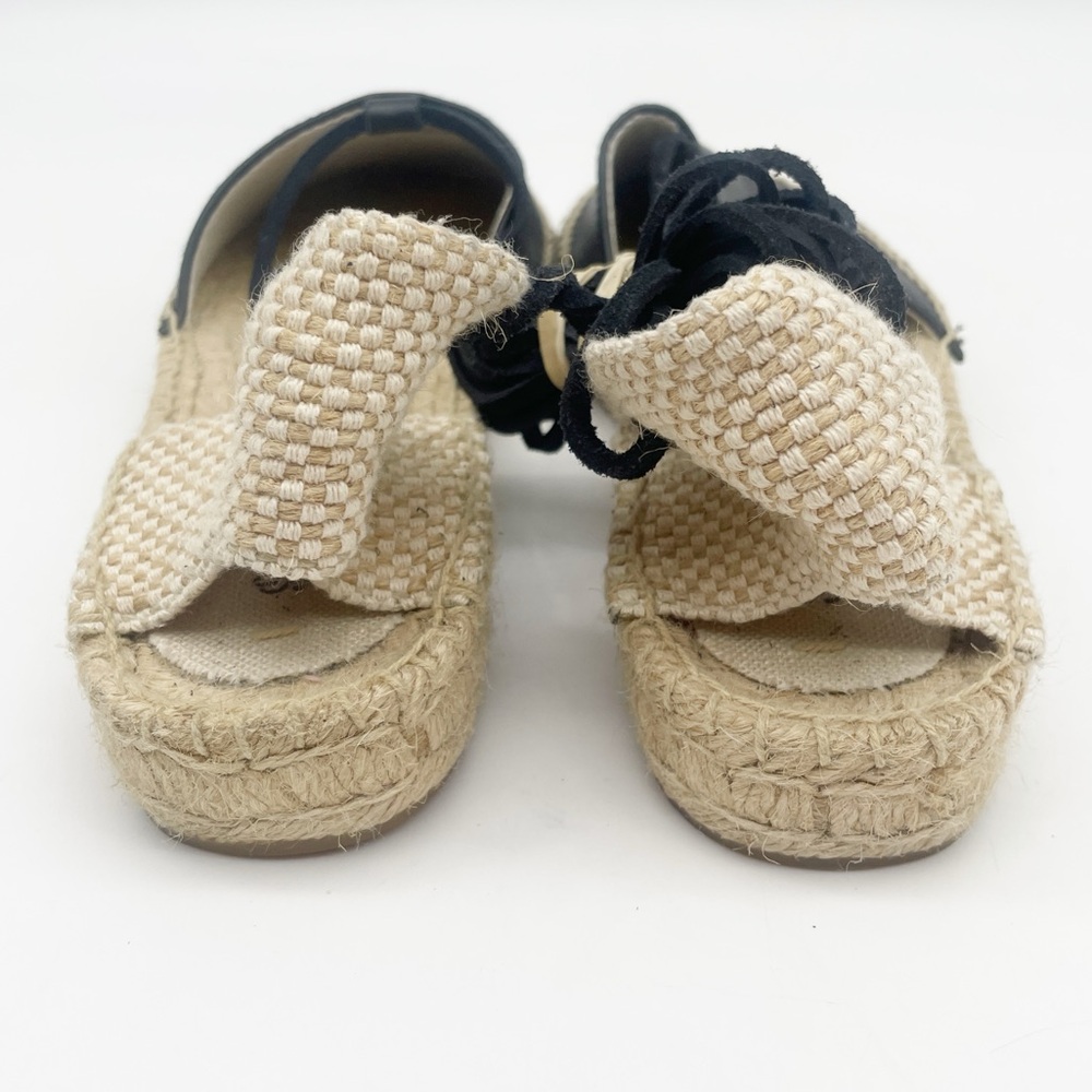 Soludos black leather espadrills.  Size 10 - Picture 8 of 10